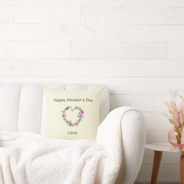 Almofada Happy Mother's day Throw Pillow (Sofá)