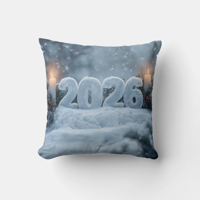 Almofada happy new year 2026 winter (Frente)