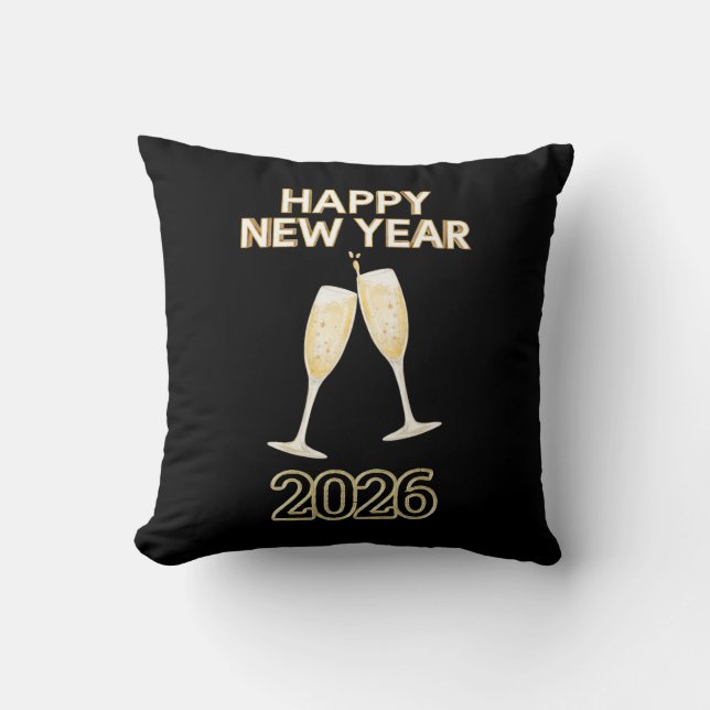 Almofada Happy New Year Celebration Design – Festive Party (Frente)