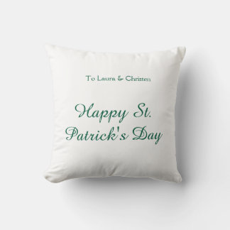 Almofada Happy St. Patrick's day green name date simple min