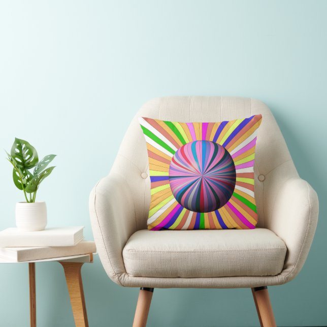 Almofada Happy Stripes with Center Sphere (Cadeira)