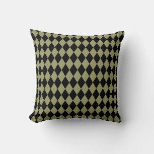 Almofada Harlequin Avocado e Black