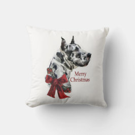 Almofada Harlequin Great Dane Christmas