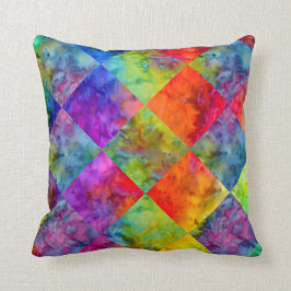 Almofada [Harlequin Tie-Dye] Diamond Fractal Verificado