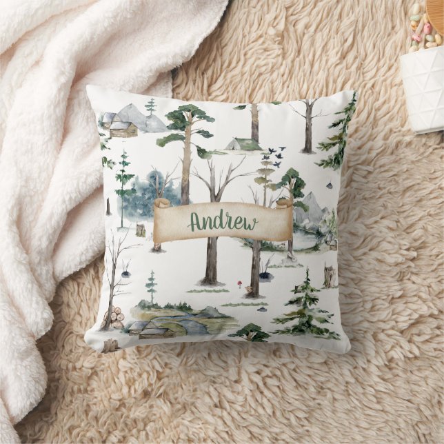 Almofada Harmonia Florestal Encantada Personalizável (Cobertor)