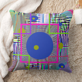 Almofada Harmonia Geometria — Aquarela Vibrante de Arte Pop
