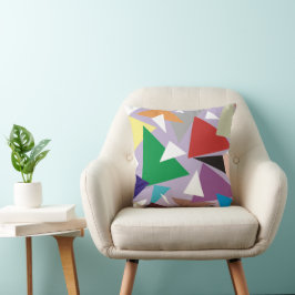 Almofada Harmonia Geométrica: Multicolorido Abstrato