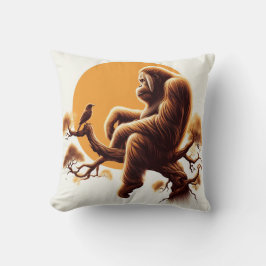 Almofada Harmonia Selvagem: Inspirada em Orangutan