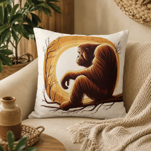 Almofada Harmonia Selvagem: Inspirada em Orangutan