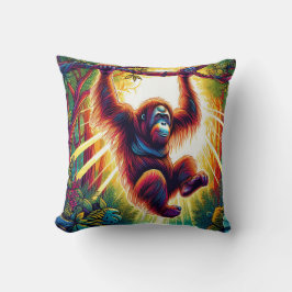 Almofada Harmonia Selvagem: Inspirada em Orangutan