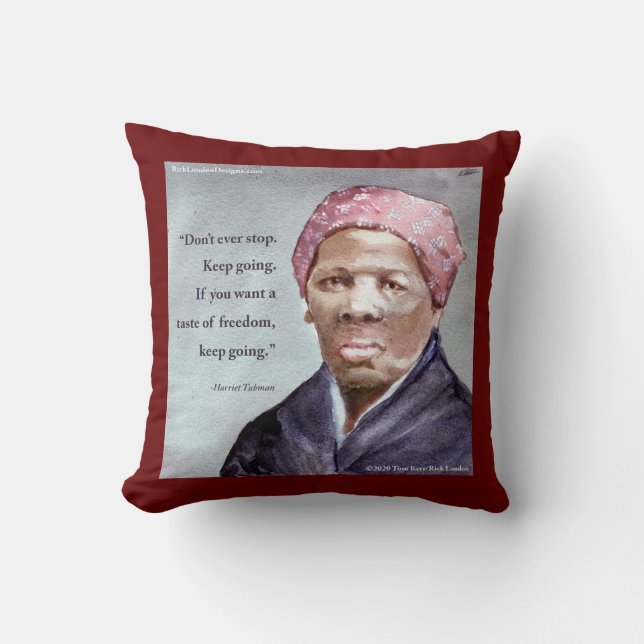 Almofada Harriet Tubman & Citação (Frente)