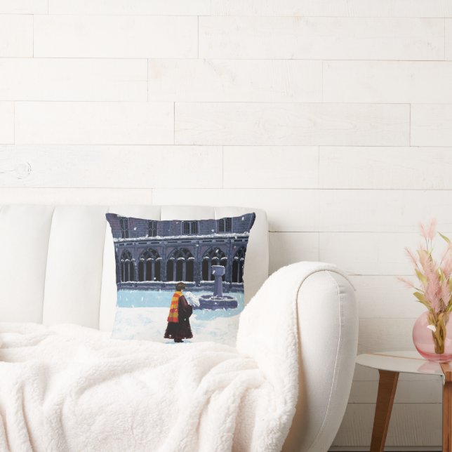 Almofada HARRY POTTER™ e Hedwig no pátio HOGWARTS™ (Sofá)