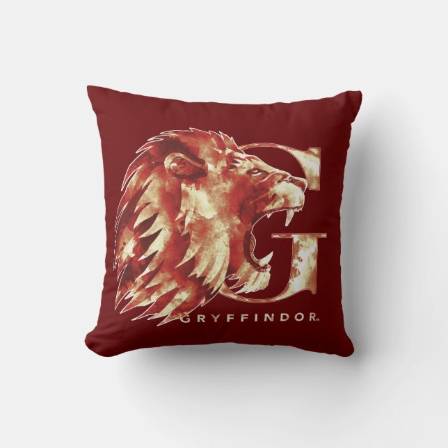 Almofada Harry Potter | GRYFFINDOR™ Leão Aquarela (Frente)