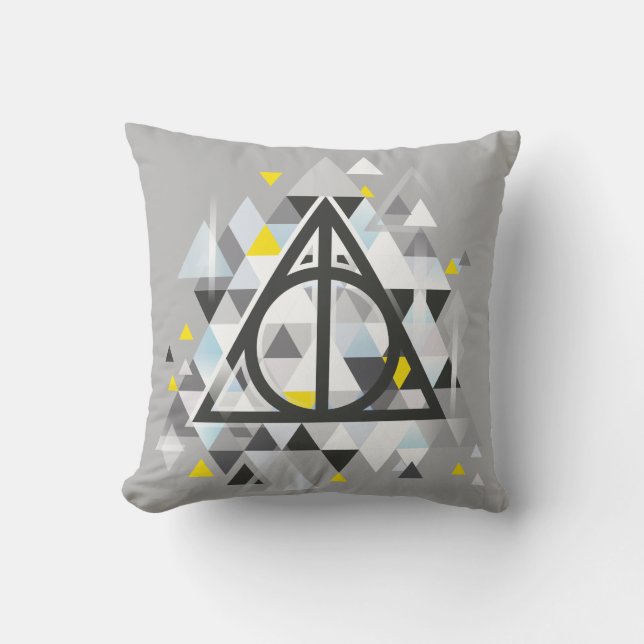 Almofada Harry Potter | Símbolo Geométrico das Relíquias da (Frente)