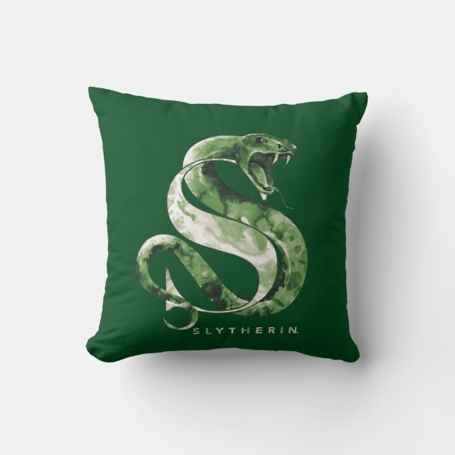 Almofada Harry Potter | SLYTHERIN™ Cobra Watercolor (Frente)