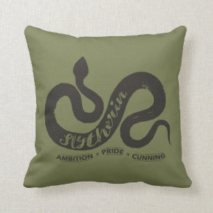 Almofada Harry Potter Tipografia da silhueta SLYTHERIN™