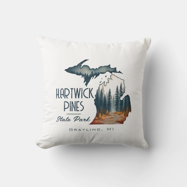 Almofada Hartwick Pines State Park Souvenir Gift (Frente)