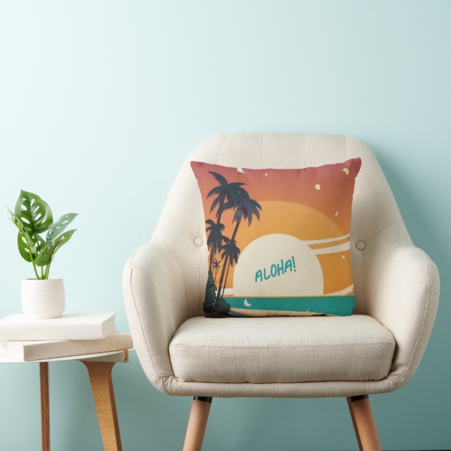 Almofada Havaiano/Aloha/Tropical/praia (Cadeira)