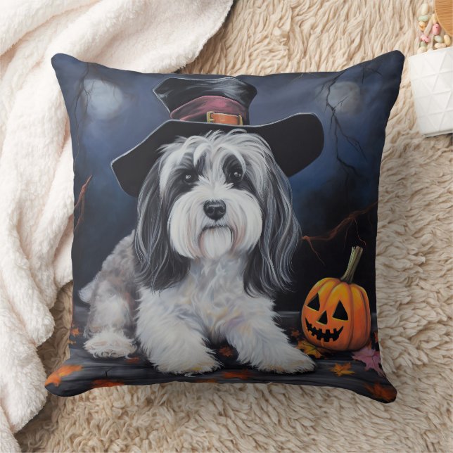 Almofada Havanese Pumpkins Halloween Scary (Cobertor)