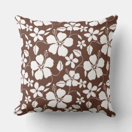 ALMOFADA HAWAIIAN HULA (HIBISCUS) BROWN