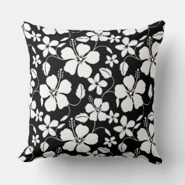 ALMOFADA HAWAIIAN HULA (HIBISCUS) PRETO