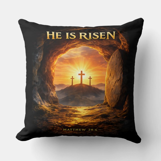 Almofada He is Risen (Frente)