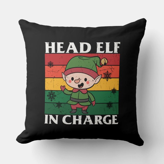 Almofada Head Elf In Charge (Frente)