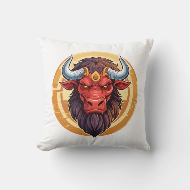 Almofada Head of a minotaur from greek mythology (Frente)