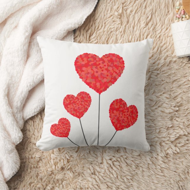 Almofada Heart Balloons Illustration Design (Cobertor)