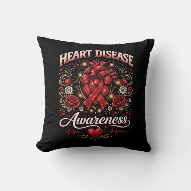 Almofada Heart Disease Awareness (Frente)