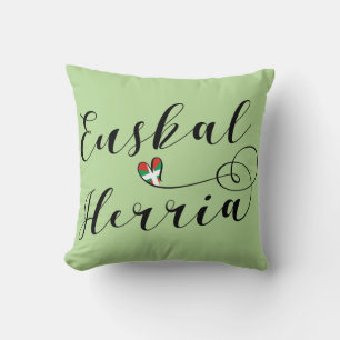 Almofada Heart Euskal Herria Travesseiro, Bandeira Basca