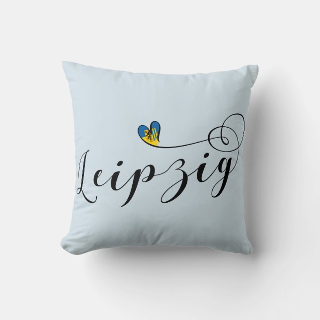 Almofada Heart Leipzig, Alemanha, Saxónia (Frente)