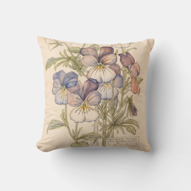 Almofada Heart's-Ease Walberswick por Charles Mackintosh (Frente)