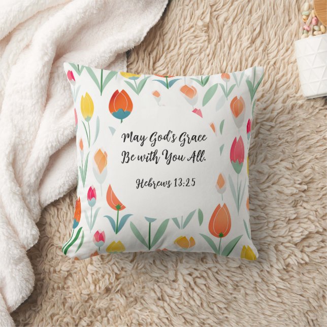 Almofada Hebrews 13:25 Throw Pillow (Cobertor)