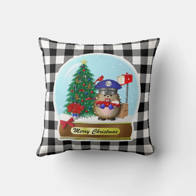 Almofada Hedgehog Mail Carrier Snow Globe (Verso)