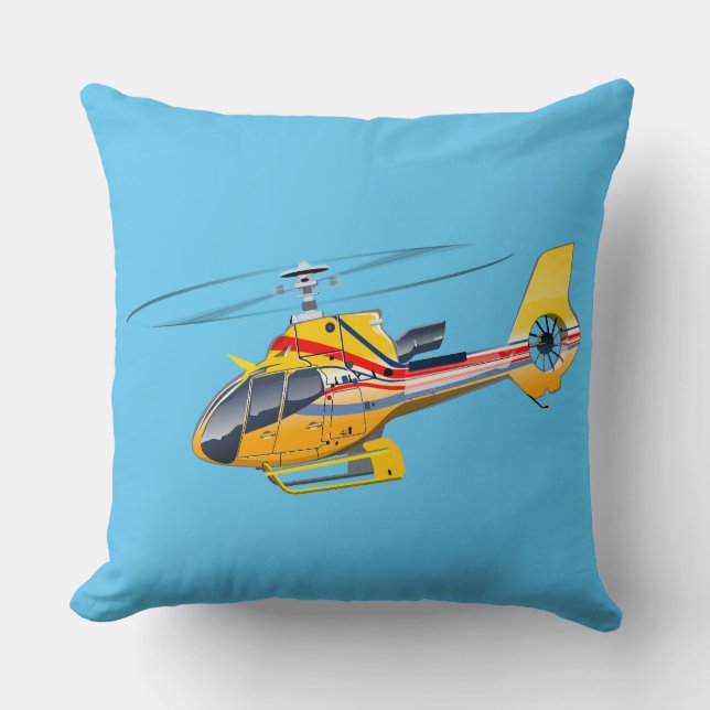 Almofada Helicóptero de desenho animado (Frente)