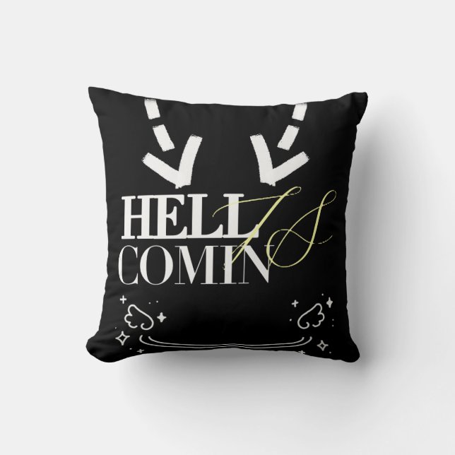 Almofada Hell Is Comin (Frente)