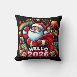 Almofada Hello 2026 Santa Claus Christmas Custom New Year