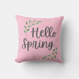 Almofada Hello Spring Floral Pastel Springtime Decor