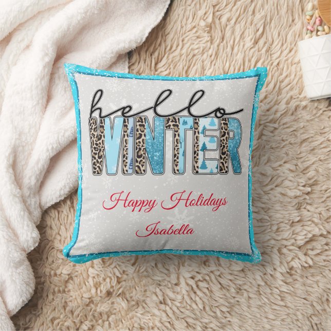 Almofada Hello Winter Customize (Cobertor)