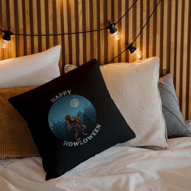 Almofada HELY HOWLOWEEN werewolf uivando halloween (Criador carregado)