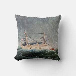 Almofada Henri Rousseau - O Navio no Tempest