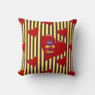 Almofada Henrietta Hippo - Travesseiro decorativo-Listras A