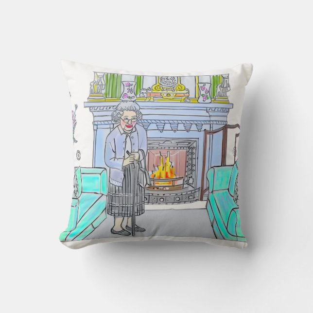 Almofada Her Majesty, Queen Elizabeth II (Frente)