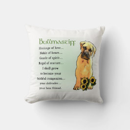 Almofada Herança Bullmastiff de Presentes de Amor