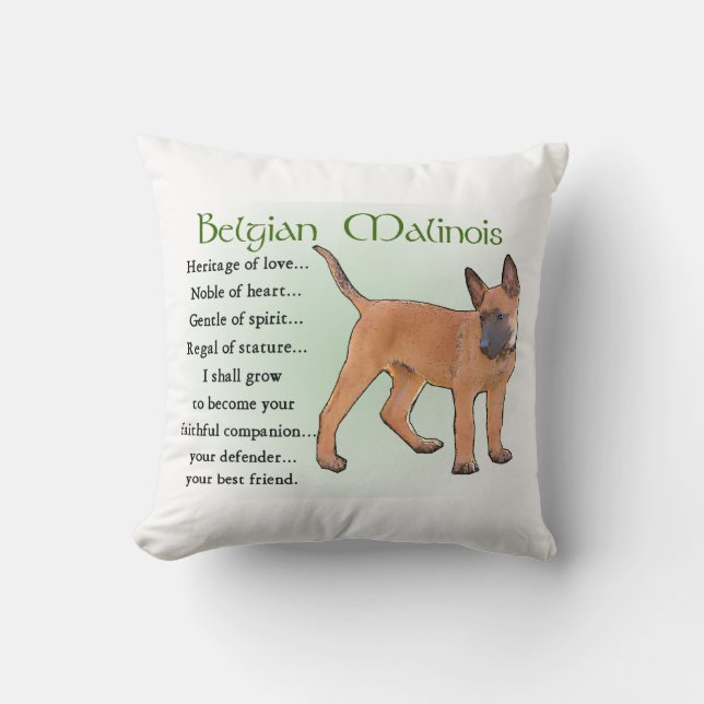 Almofada Herança do Amor, Malinois Belga (Frente)