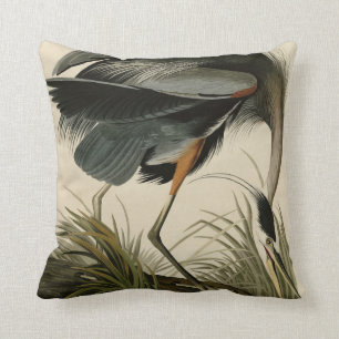 Almofada Herão Azul excelente das Aves da América de Audubo