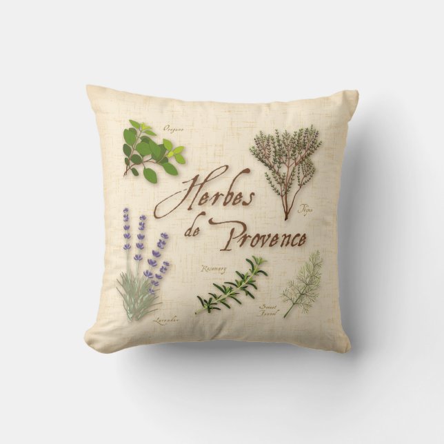 Almofada Herbes de Provence Travesseiro decorativo (Frente)