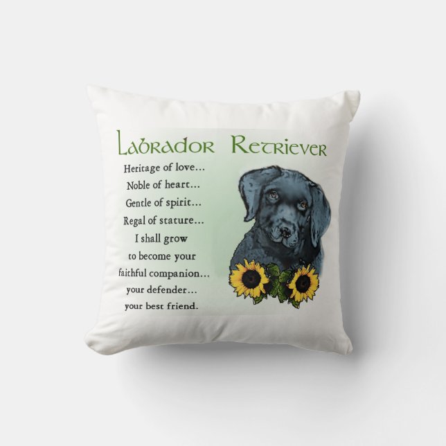 Almofada Heritage Labrador Retreiver Puppy Gifts (Frente)