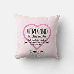 Almofada HERMANA DE OTRA MADRE Christian BFF Personalizado